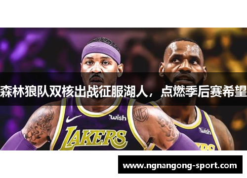 森林狼队双核出战征服湖人，点燃季后赛希望